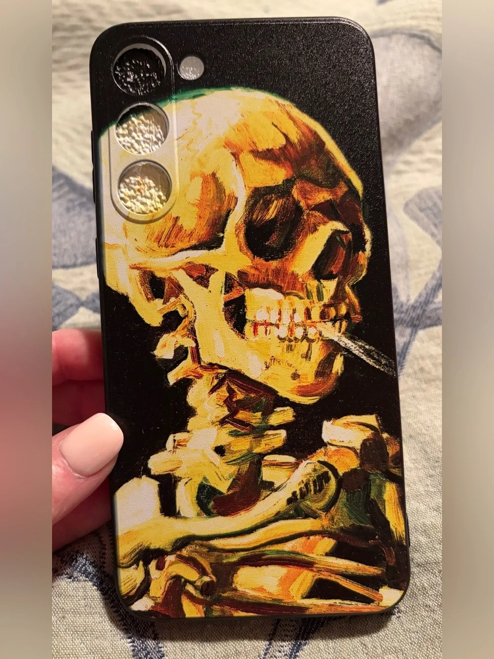 Berkin Arts Samsung Galaxy A54 5G Skull Art Silicone Phone Case